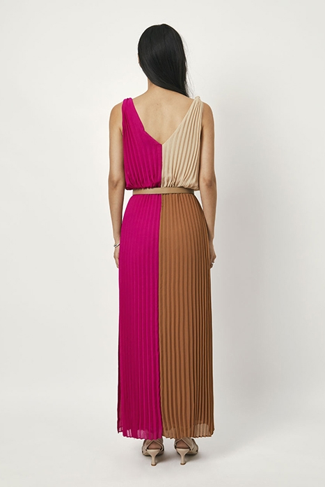 RUELLE COLOURBLOCK DRESS HIBISCUS PINK 2