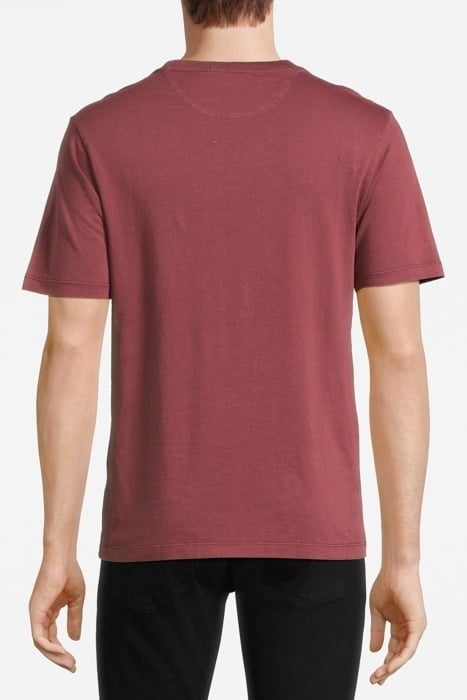 GARMENT DYED SS POCKET TEE WINE 2