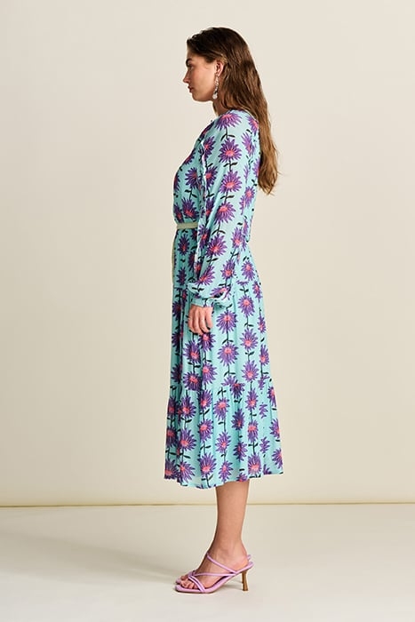 DRESS - GEORGIE FLOWER AQUA 4