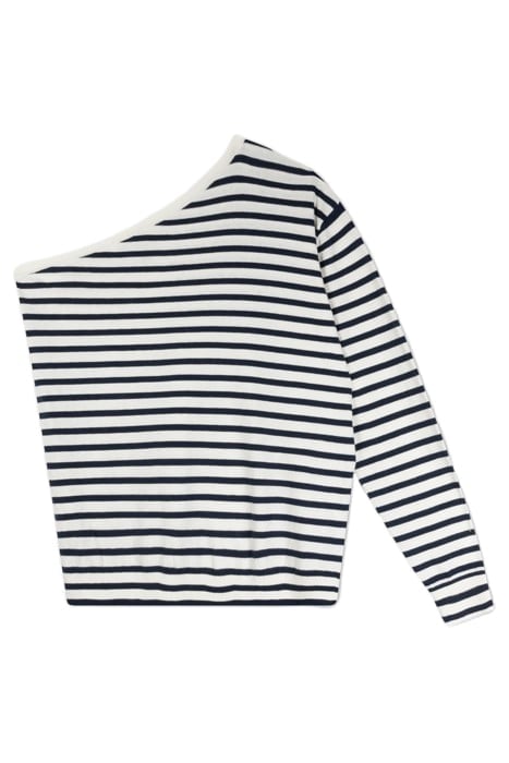 ONE SHOULDER KNIT TOP ECRU/NIGHT SKY 4