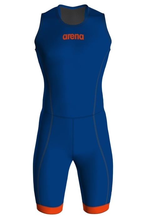 M TRISUIT ST 2.0 REAR ZIP ROYAL/ORANGE 1