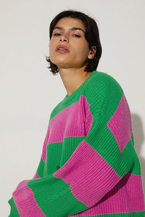 SASA KNITTED DRESS POISON GREEN 4