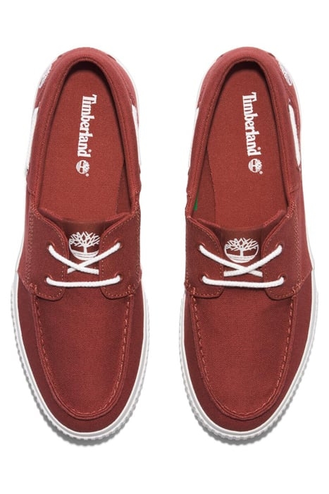 MYLO BAY LOW LACE UP SNEAKER DARK RED CANVAS 3