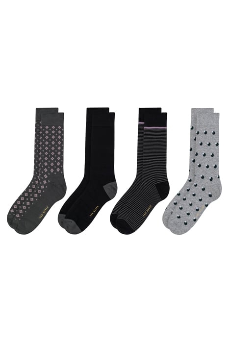 4PK MENS NON TERRY DRESS CREW GREEN 1