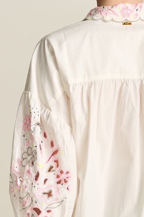 BLOUSE - EMBROIDERY BLOOMING ECRU WHITE 7