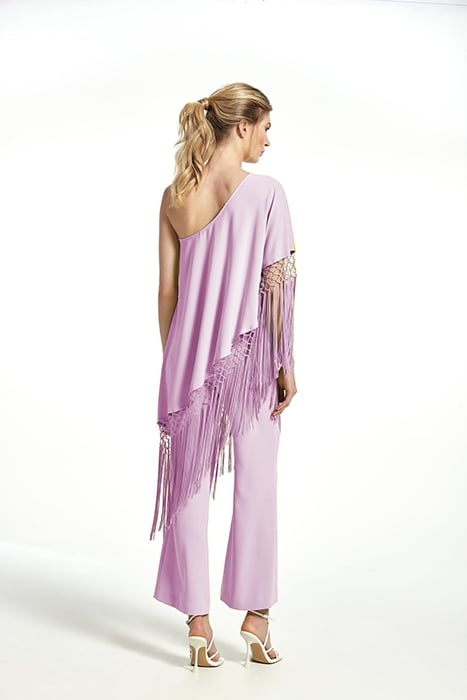 CREPE FABRIC TUNOL TROUSERS VIOLET 2