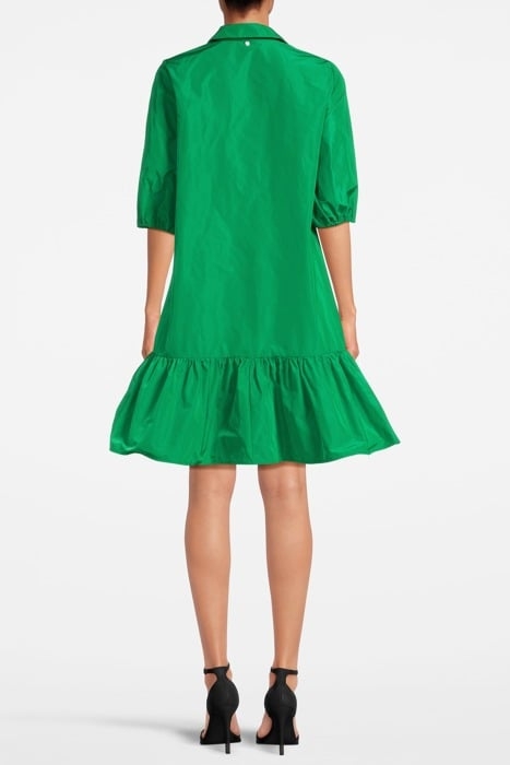 BTDWN ELBOWSL DRESS VOLANT HEM GREEN 2