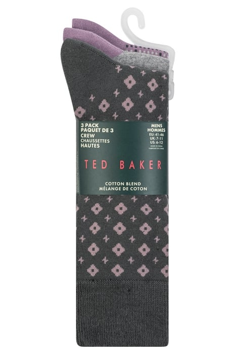 3PK MENS NON TERRY CREW DARK GREEN 6