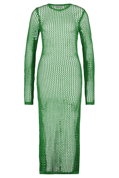 KNITTED CROCHET DRESS GREEN 2