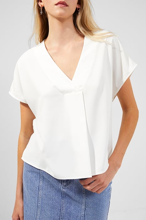 CREPE LIGHT SSLV VNCK TOP WHITE 1