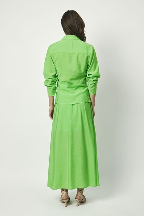 REVERIE LONG SKIRT GREEN FLARE 3