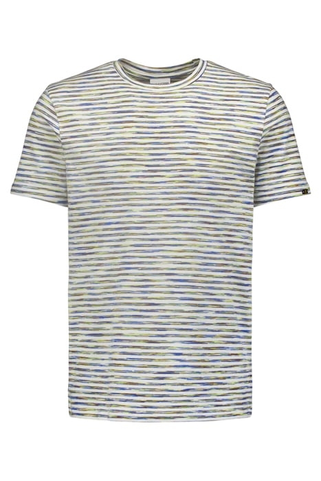 T-SHIRT CREWNECK MULTI COLOURED MELANGE STRIPES WHITE 4