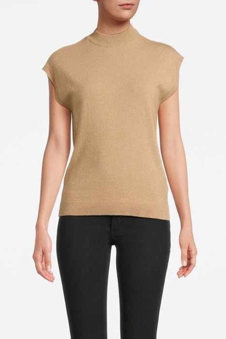 ANISE S/LESS TOP CAMEL 1