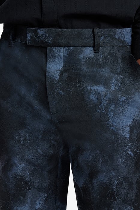 SLIM FIT PANTS WITH WELT HIP POCKETS AND BLUE STONE 3