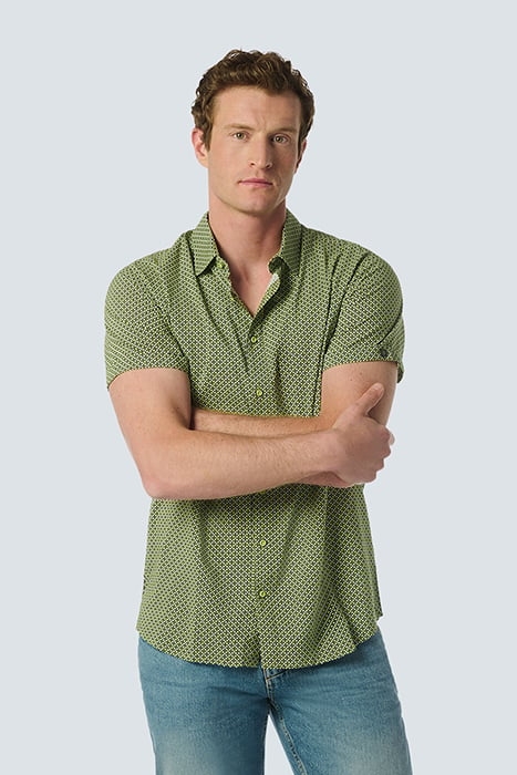 SHIRT SHORT SLEEVE ALLOVER PRINTED LIME 1