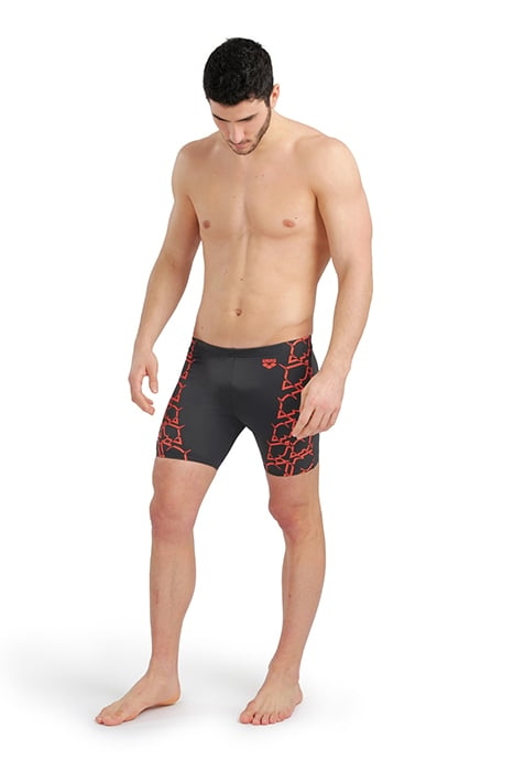 MEN'S SWIM MID JAMMER GRAPHIC ASPHALT 3