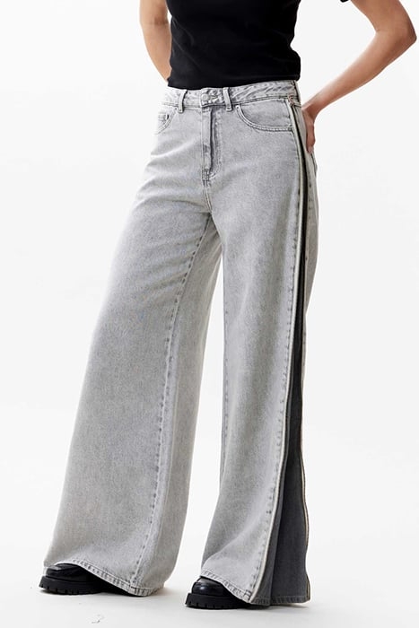 LOOSE FIT JEANS WITH ZIPPER DETAIL CHATEAU GREY 1