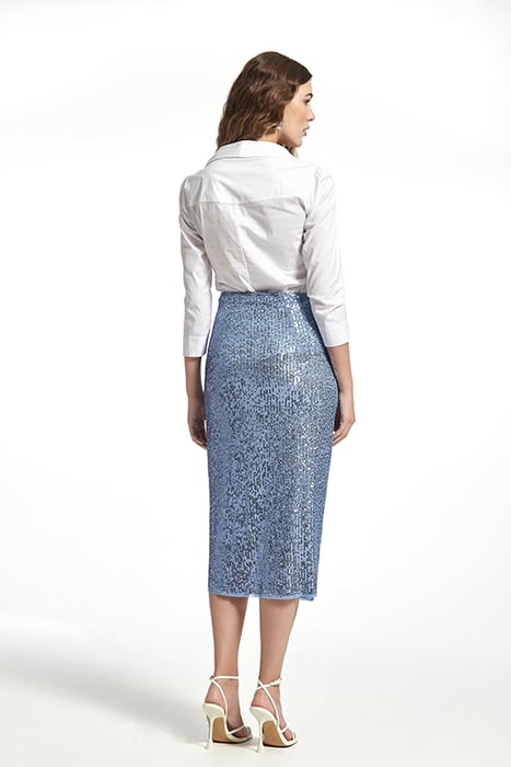 SHINE SEQUINS CUTOL SKIRT BLUE 2
