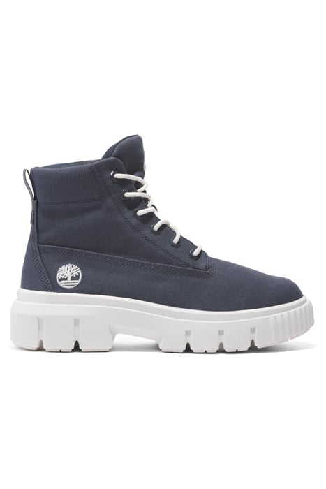 GREYFIELD MID LACE UP BOOT DARK BLUE CANVAS 1