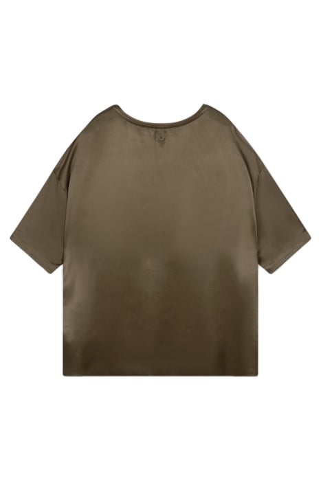 SATIN TEE DARK MOSS 5