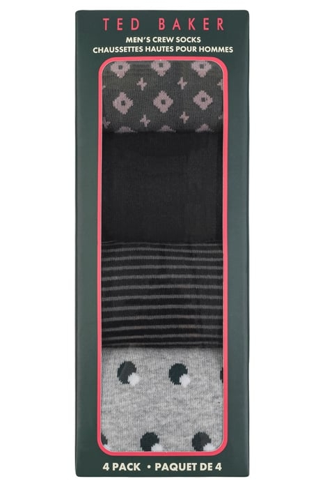 4PK MENS NON TERRY DRESS CREW GREEN 7