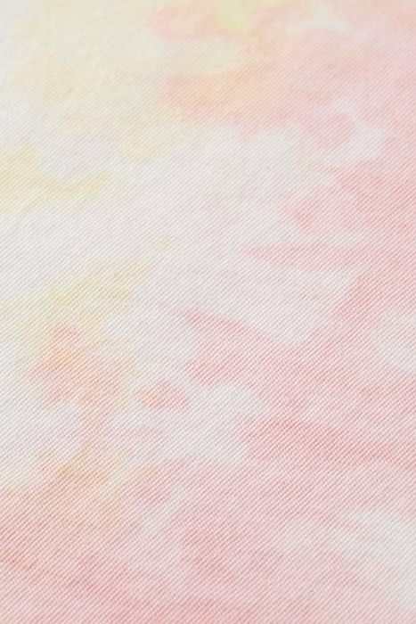 TIE DYE CROPPED LOOSE FIT T-SHIRT IN ORGANIC COTTON BLUSH PE 7