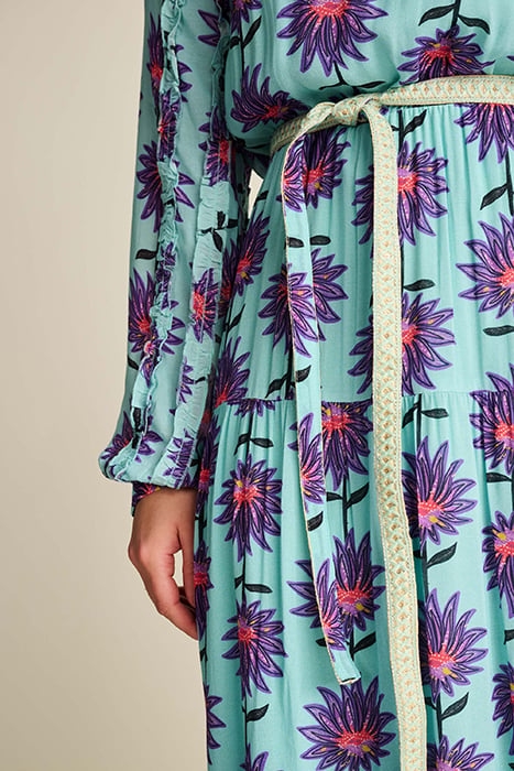 DRESS - GEORGIE FLOWER AQUA 7