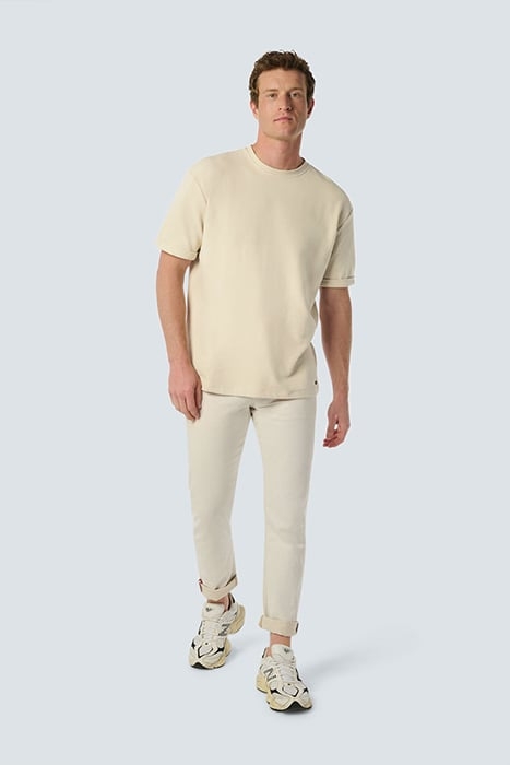 T-SHIRT CREWNECK SOLID JACQUARD CEMENT 3