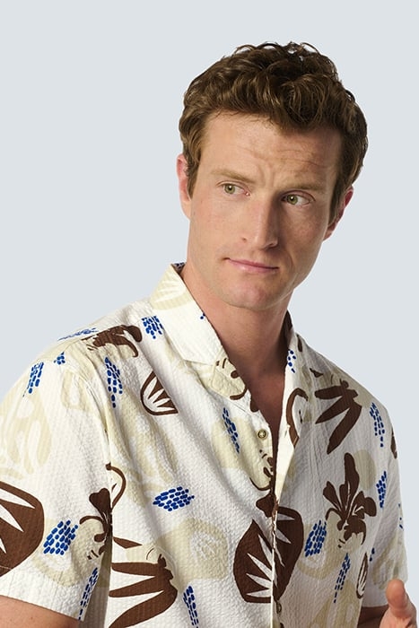 SHIRT SHORT SLEEVE RESORT COLLAR ALLOVER PRINTED RELIEF WHIT 6