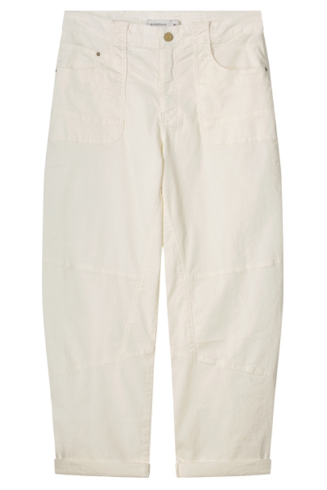 LOOSE TAPERED PANTS SLEEK STRETCH TWILL OFF WHITE 3