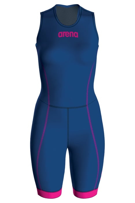 W TRISUIT ST 2.0 REAR ZIP ROYAL/PINK 1
