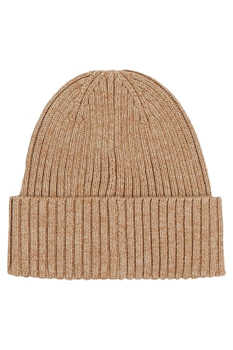 FLAG TWISTED YARN RELAXED FIT BEANIE BEIGE 2