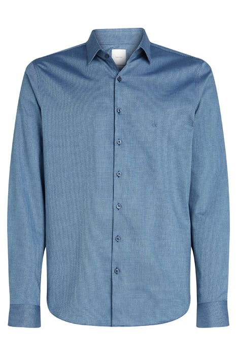 NON IRON TEXTURE SLIM FIT SHIRT MEDIEVAL BLUE 4