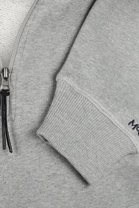 ZIP MOCK SWEATSHIRT MEDIUM GREY MELANGE 7