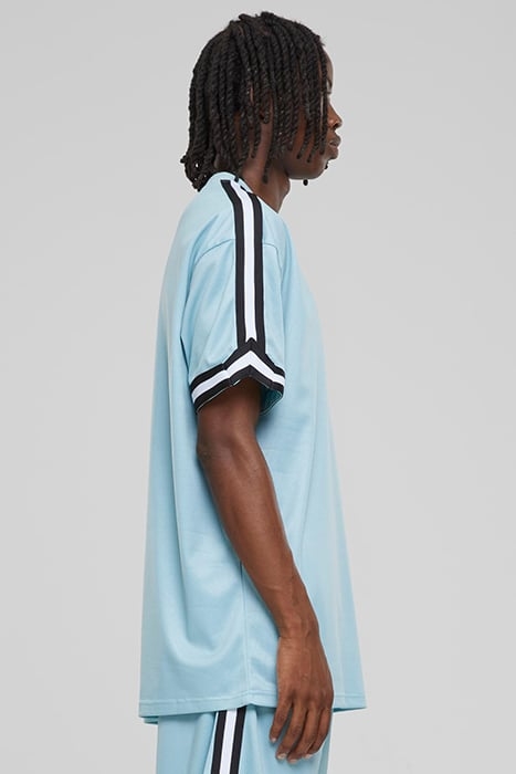 OVERSIZED STRIPES MESH TEE OCEANBLUE 7