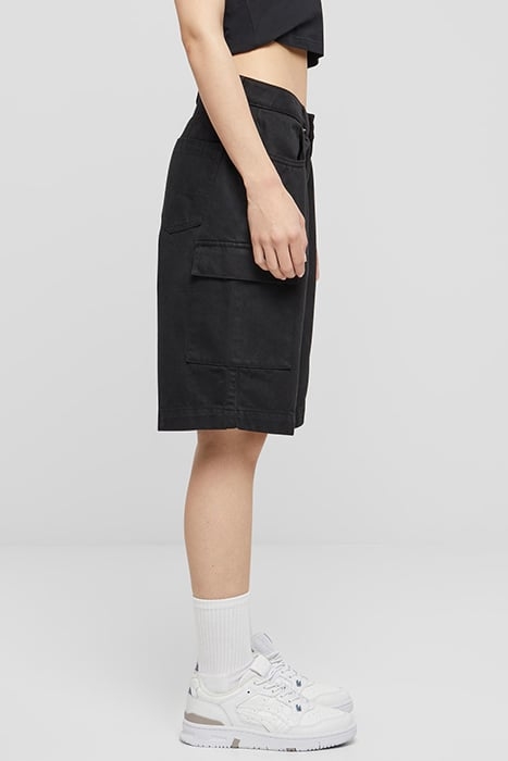 LADIES COTTON CARGO BERMUDA BLACK 5