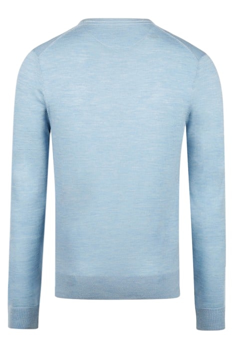 FINE MERINO V-NECK SWEATER LIGHT BLUE 5