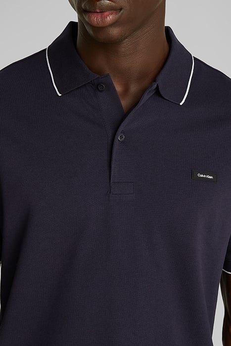 CALVIN KLEIN SLIM FIT STRETCH PIQUE TIPPING POLO NIGHT SKY 6