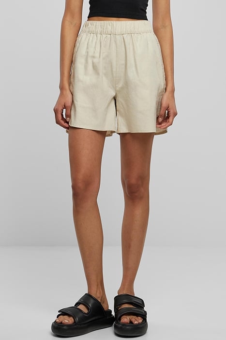 LADIES LINEN MIXED SHORTS SOFTSEAGRASS 1