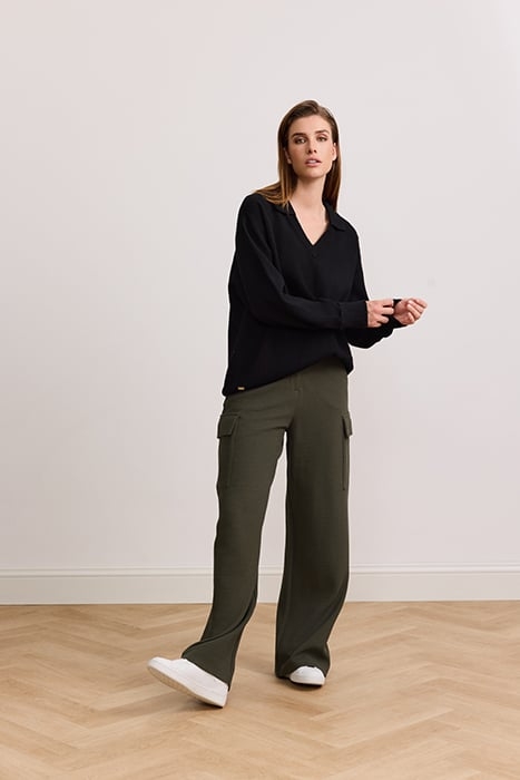 OLLY POLO SWEATER BLACK 2