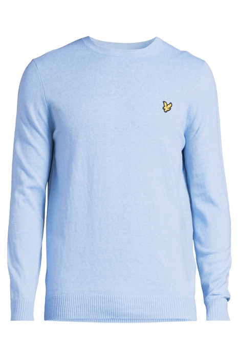 COTTON MERINO CREW JUMPER LIGHT BLUE 3