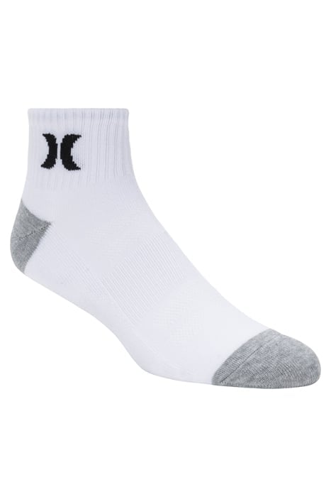 6PK MENS 1/2 TERRY QTR CREW WHITE/MULTI 2