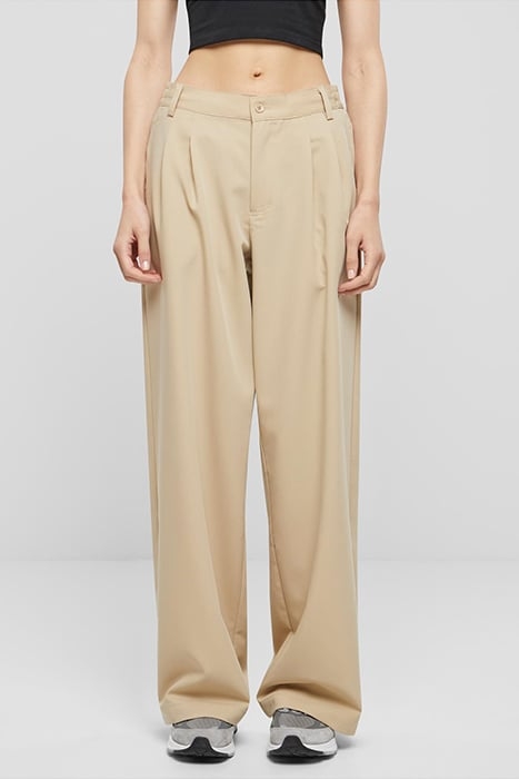 LADIES ULTRA WIDE PLEAT-FRONT PANTS WETSAND 1