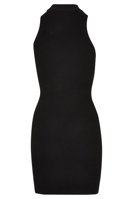 LADIES CUT OUT SLEEVLESS DRESS BLACK 5