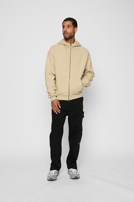 HIGH NECK ZIP HOODY WETSAND 3