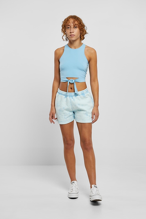 LADIES CROPPED KNOT TOP BALTICBLUE 3