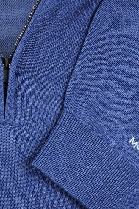 ZIP MOCK SWEATER ROYAL BLUE 7