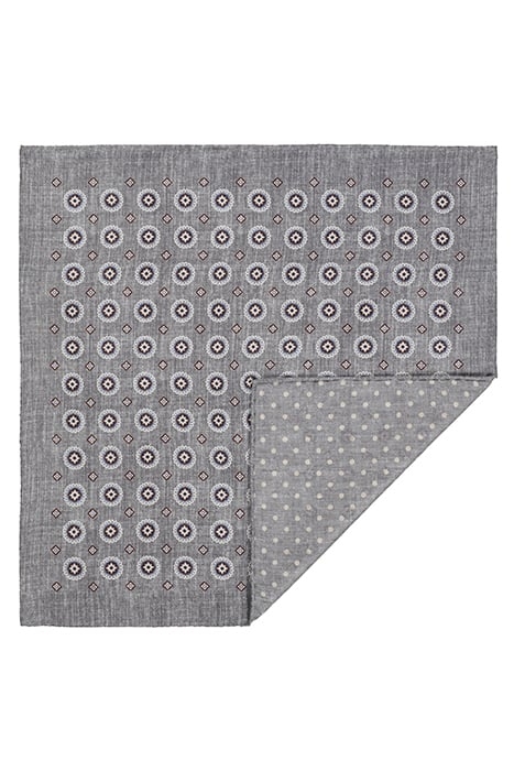 GREY DOUBLE-SIDED POCKET SQUARE 2