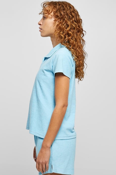 LADIES TOWEL POLO TEE BALTICBLUE 6