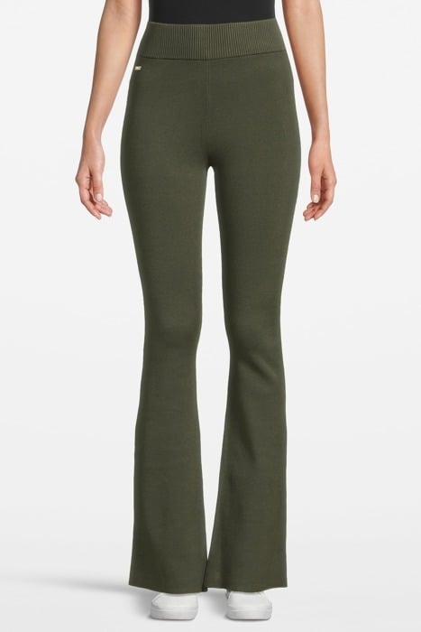 OLLY FLARED PANTS DEEP MOSS 1